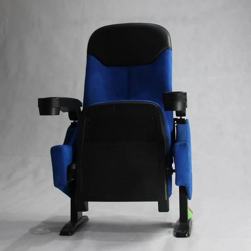 Blue Fabric 3D Movie Cinema Theater Seats With Headrest on Sale