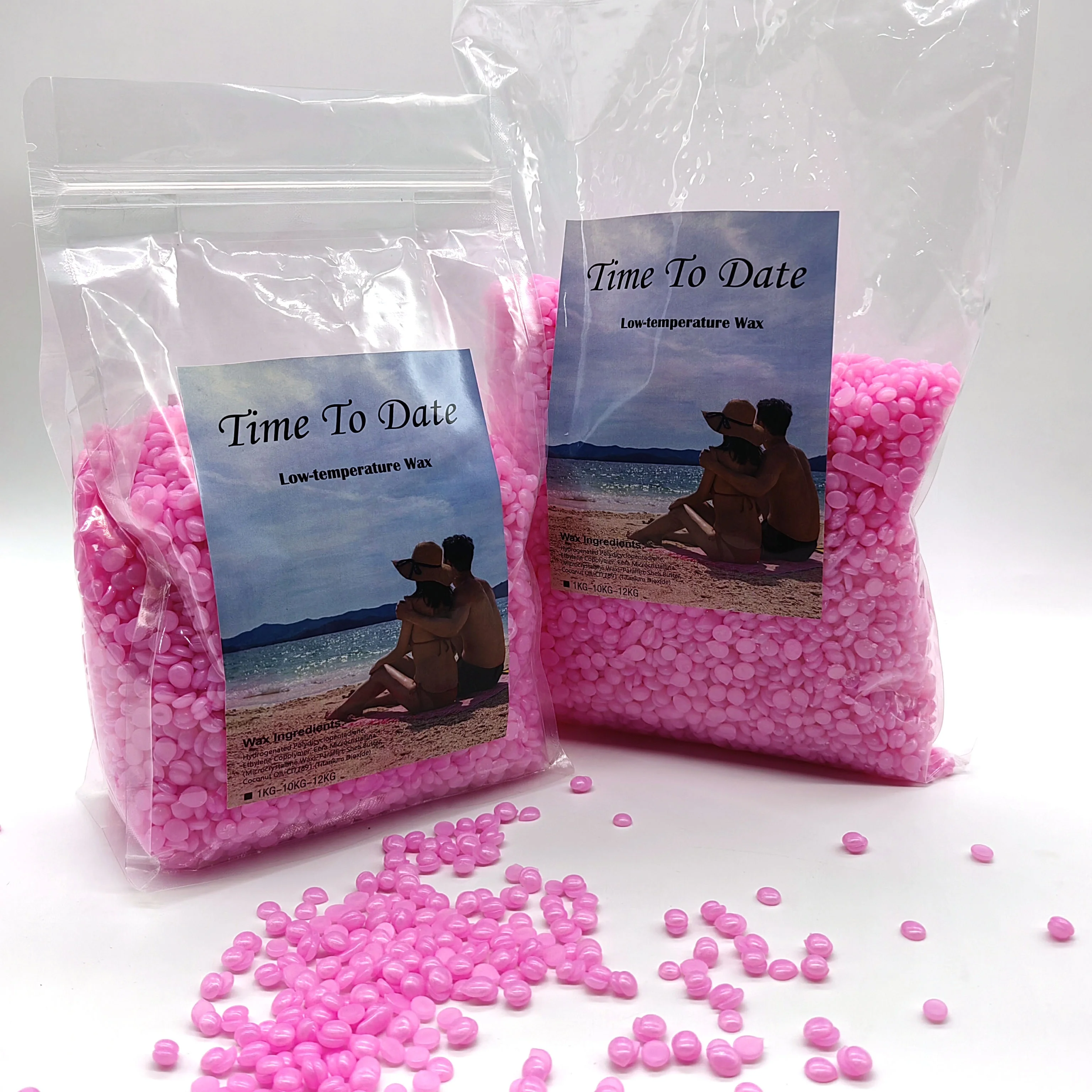 High Quality Formulas All Over Hair Removal Low Melting Point Film Wax for Bikini Wax Enthusiasts Glitter Shimmer pink Wax Beads