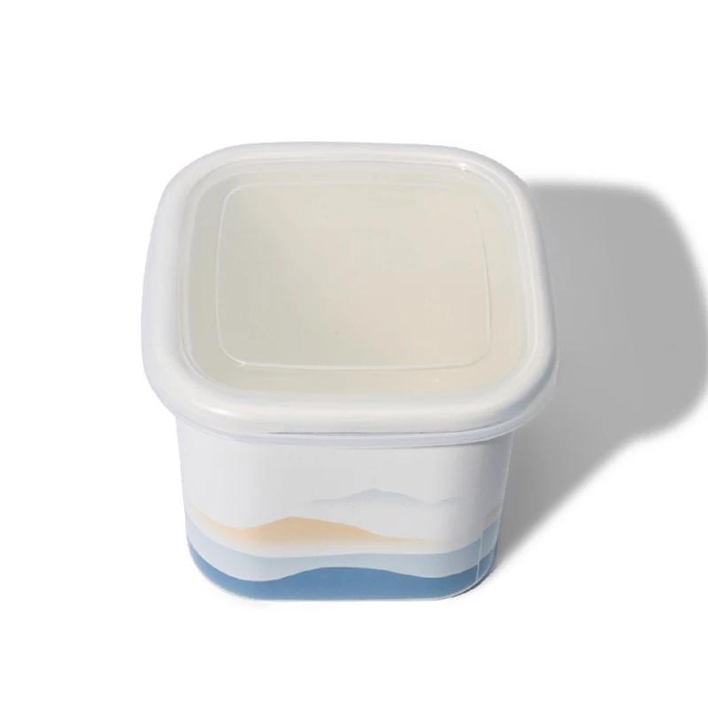 Custom Logo Sublimation Blanks Container Stainless Steel Mugs Camping Enamel Bowl with Lid