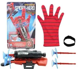 Spiderman Figure Toys Kids Plastic Cosplay Launcher Set Hero Launcher Wrist Toy Set Funny Toys