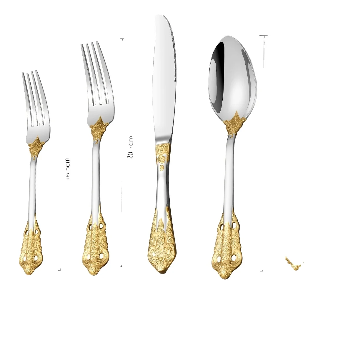 High Quality 304 Stainless Steel Flatware featuring Thickened Steak Knife Fork Spoon Set Wholesale Hotel Western Tableware