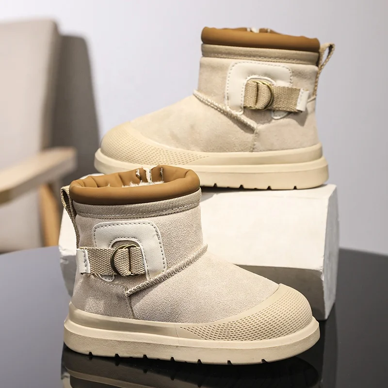 Hot-Selling High Quality Velvet Fabric Winter Snow Boots for Kids Cold-Proof and Warm for Sport Use Latest Issue