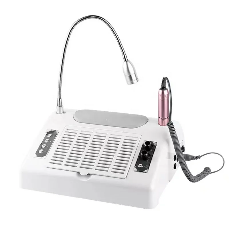 5 in 1 Electric Nail Drill Machine Nail Dust Suction Vacuum LED Lamp Electric Nail File Pedicure Manicure Machine