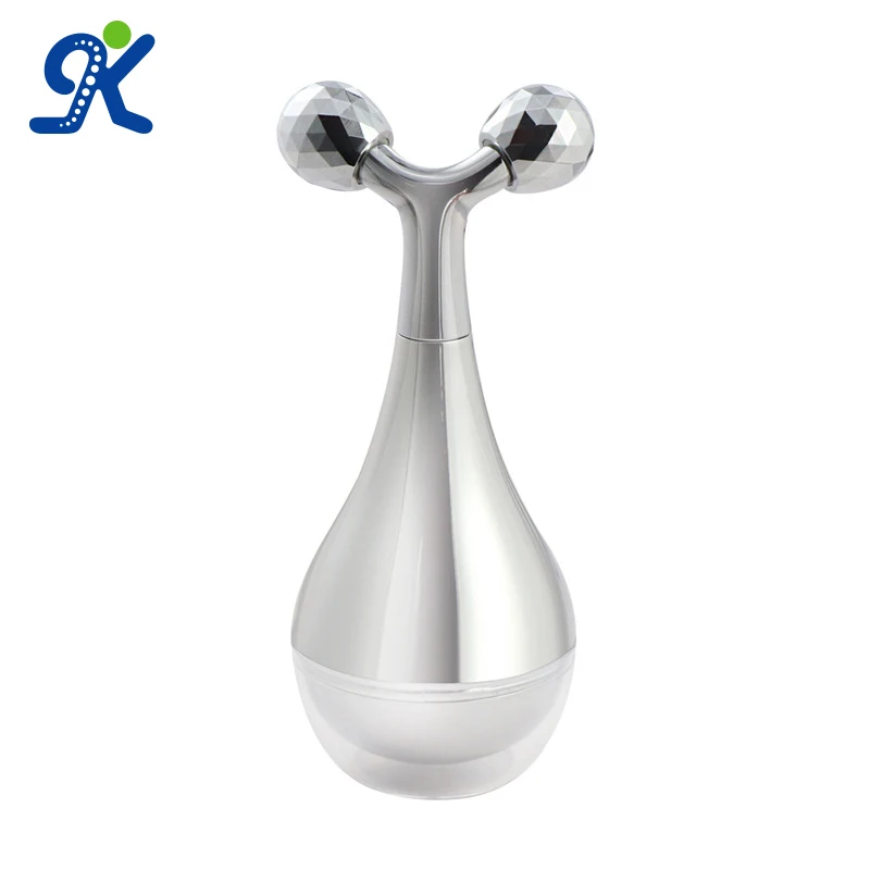 2024 Beauty Facial Ice Roller Cooling Massage Ball Facials Ice Y shaped 3d Facial Massage Roller Beauty Metal Cyro Ice Globes