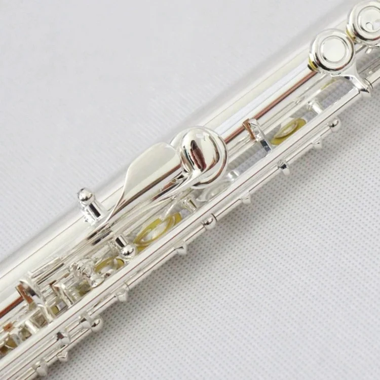 Chinese flauta top grade 16 closed holes silver plated flute