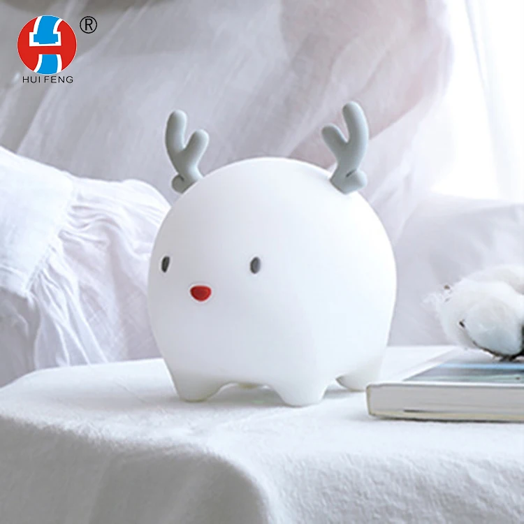 
cute fawn Silicone night lamp & USB charging beat night light and sleep atmosphere light 