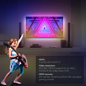 CL Lighting E-commerce Supplier App Wifi Sound Hdmi 2.0 Sync Smart Led Tv Backlight 5050 Rgb for Tv Backlight Wholesale Price