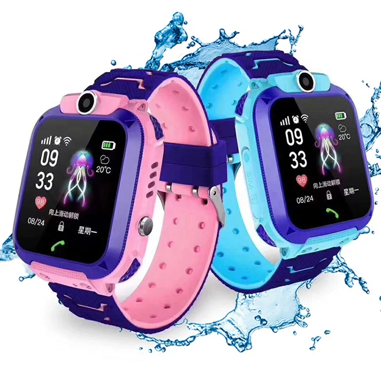 Child Watch 2022 Newest Model Q12 Waterproof SOS LBS Multi-lingual gps  4G smart watch For boys/girls Kids Smart Watch