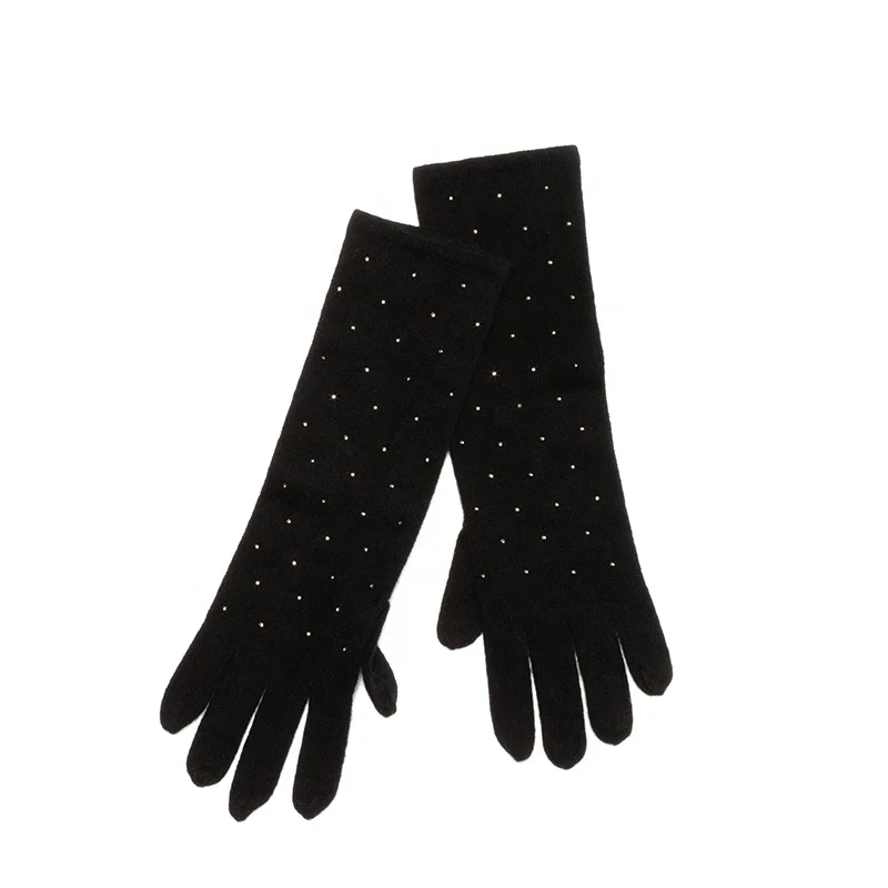 Женские трикотажные перчатки из чистого кашемира с сенсорным экраном