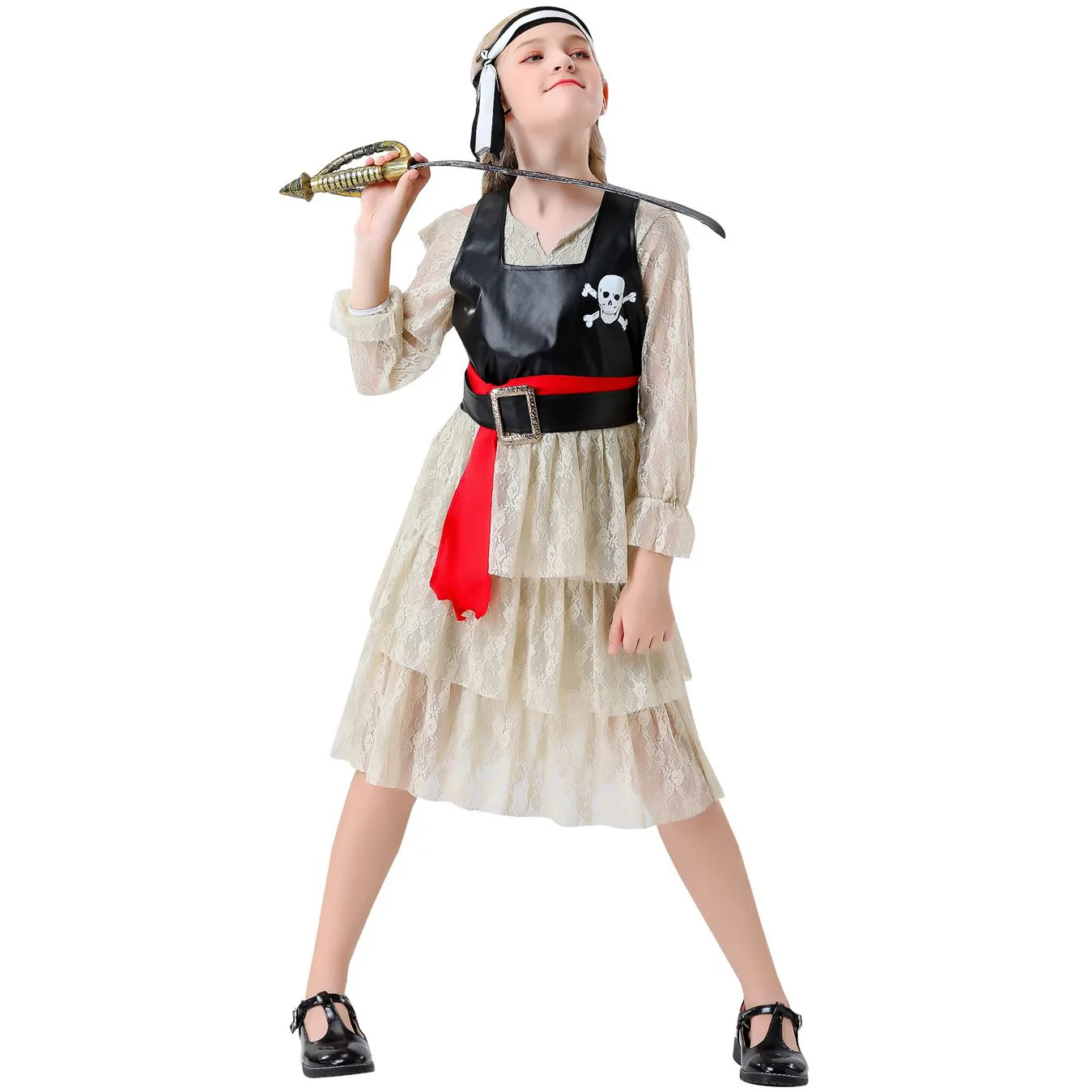 Girl pirate cosplay costumes Halloween costumes for kindergarten kids playing girls party dresses