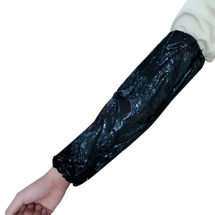 wholesale disposable plastic HDPE/LDPE black waterproof arm PE sleeves cover oversleeve