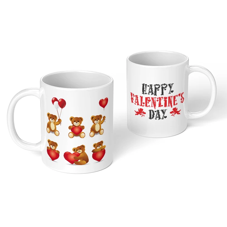 Wholesale Low Price White Porcelain Mug 330ml With Custom Logo Sublimation Coffee Mugs Ceramic