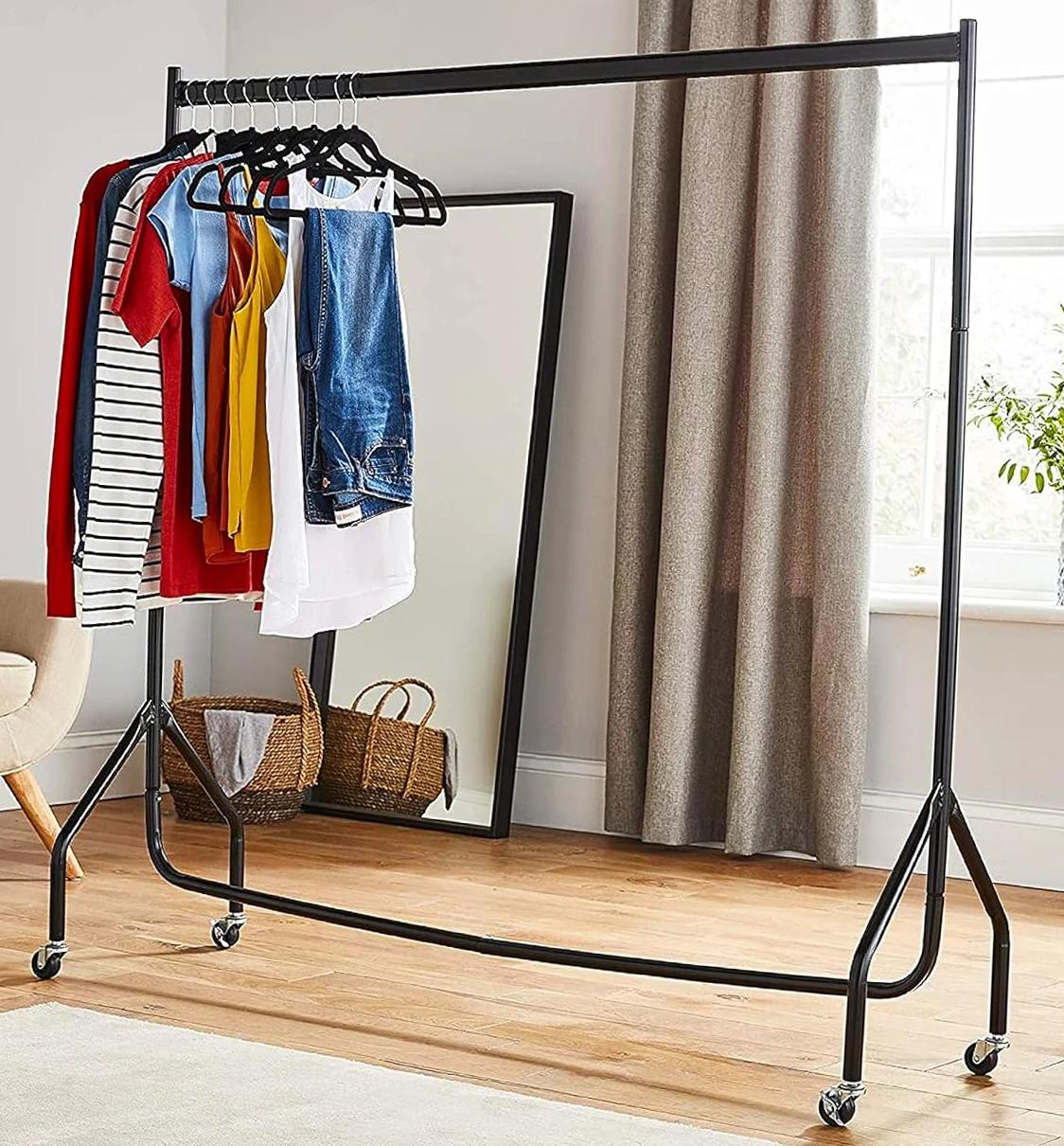 Wholesale Popular Hanging Clothes Laundry Stores Shop Display Floor Garment Clothes Rack Display Stander