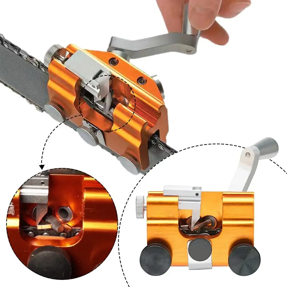 Chainsaw Sharpener, Saw Chain Sharpener, Saw Chain Grinder Portable Chain Saw Sharpening Tool Set Chain File Sharpener