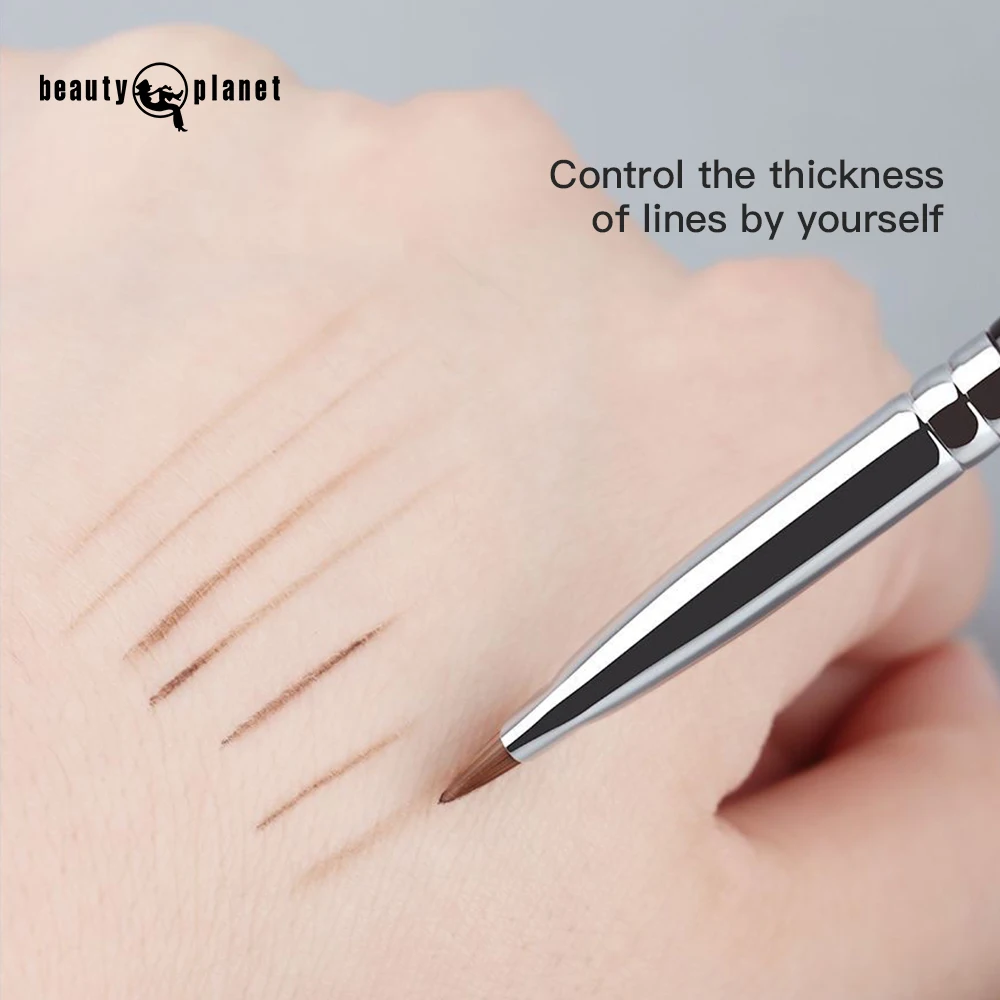 Beauty Planet Wholesale Eyebrow Eyeliner Brush Thin Single Custom Private Label Professional Flat Angle Brush Eyebrow Brushes