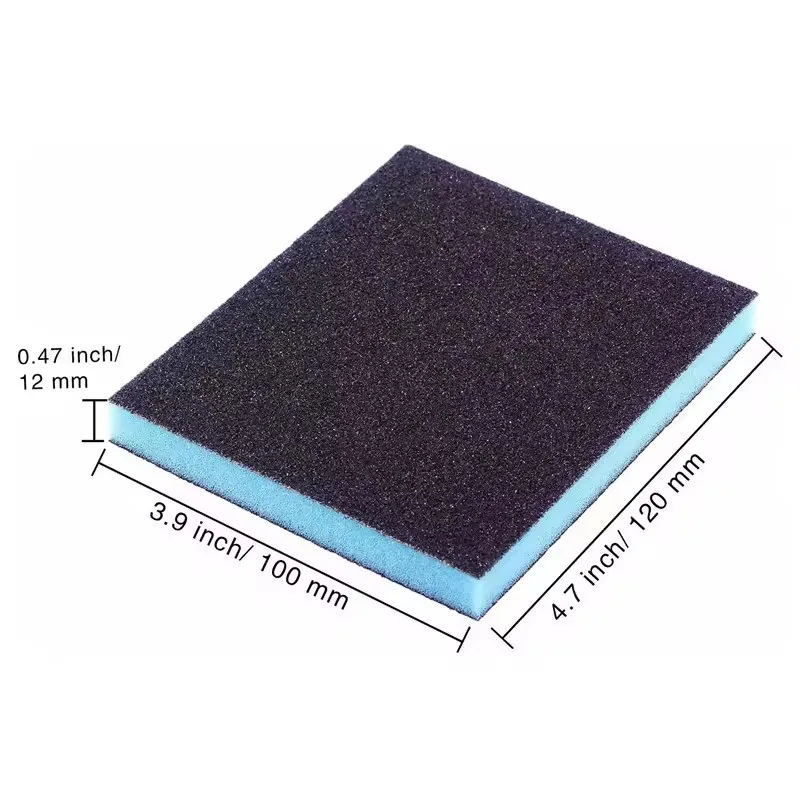 Hot sale Polishing abrasive tools aluminum oxide coarse medium fine sponge  hand silicon carbide rectangle sanding block
