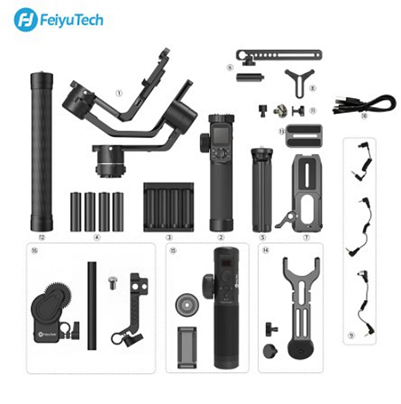 Фон для фотосъемки FeiyuTech AK4500 4 6 кг грузоподъемность 3-осевой портативный монопод с шарнирным замком DSLR Стабилизатор камеры пультом дистанционного управления непрерывного изменения фокусировки