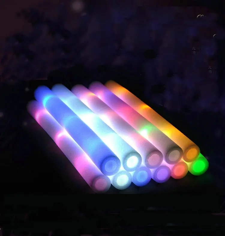 RICHSHINING Factory Price 48cm Led Foam Stick Glowing in the Dark Multi-Color Flashing Penlight Concert Sticks for Party