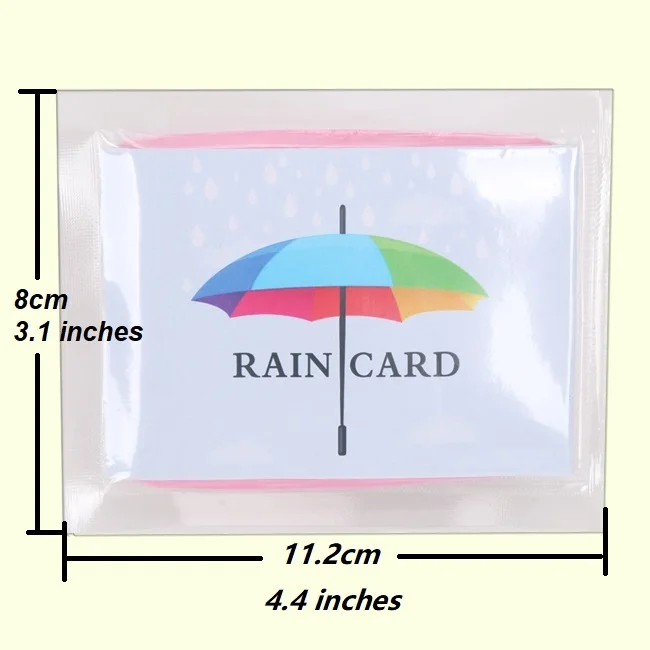 Super thin small pocket disposable vacuum bag wallet rain poncho