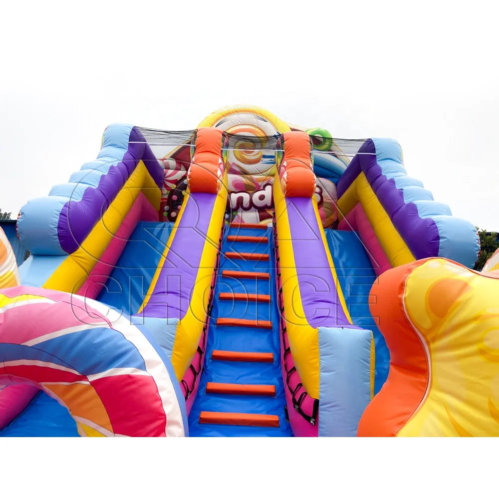 China Bouncing Castle Commercial Inflatable Candyland Bouncy Slide Combo Fun For Kids Inflatable Jumping Slide Bouncer