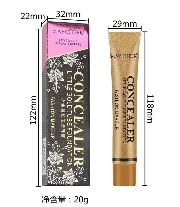 Maycheer 2 Shades Liquid Foundation Long lasting Waterproof Face Concealer Foundation Face Concealer