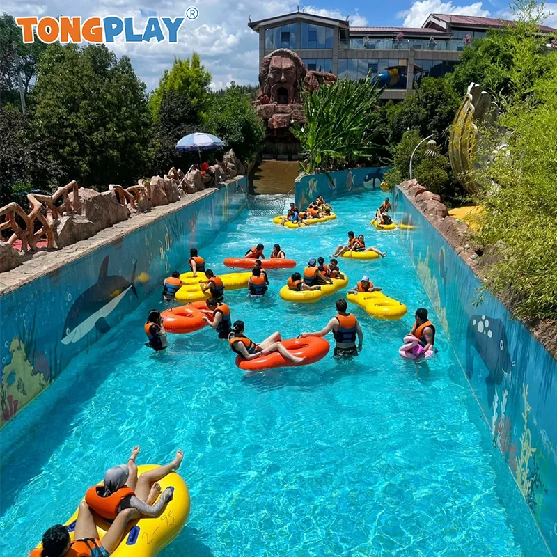 Water Park Equipment Water Play Equipment Wave Pool Machine Lazy River Equipment WIth Push Pump Lazy River Machine