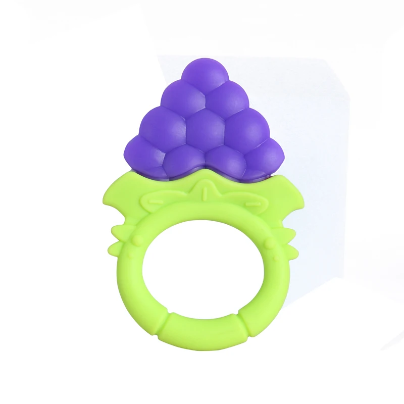 100% Food Grade Teething Teether Silicon Chew Silicone Ring Teether Baby Teething Silicon Toy Never Drop