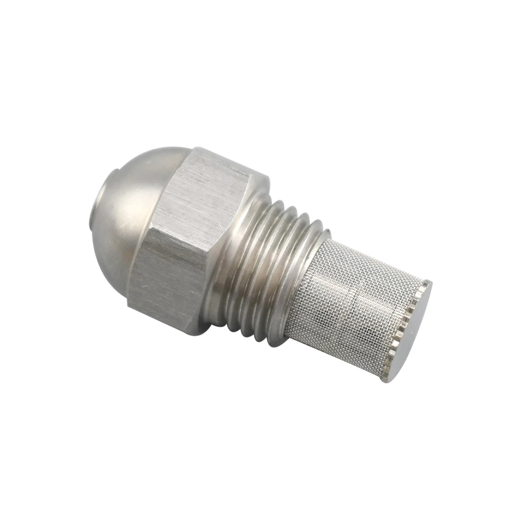 1/4' Thread Stainless Steel Fuel Atomizing Nozzle Burner Sprayer with Filter - 0.1-2.0mm Orifice Gas Oil Nozzle