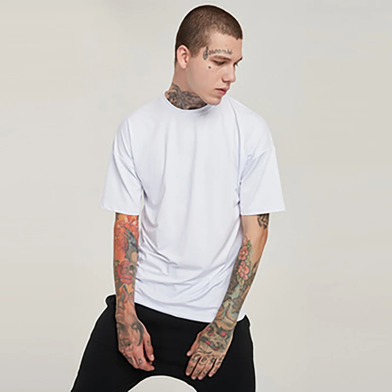 
cheap $1 custom logo plain white quick dry t shirts for men 