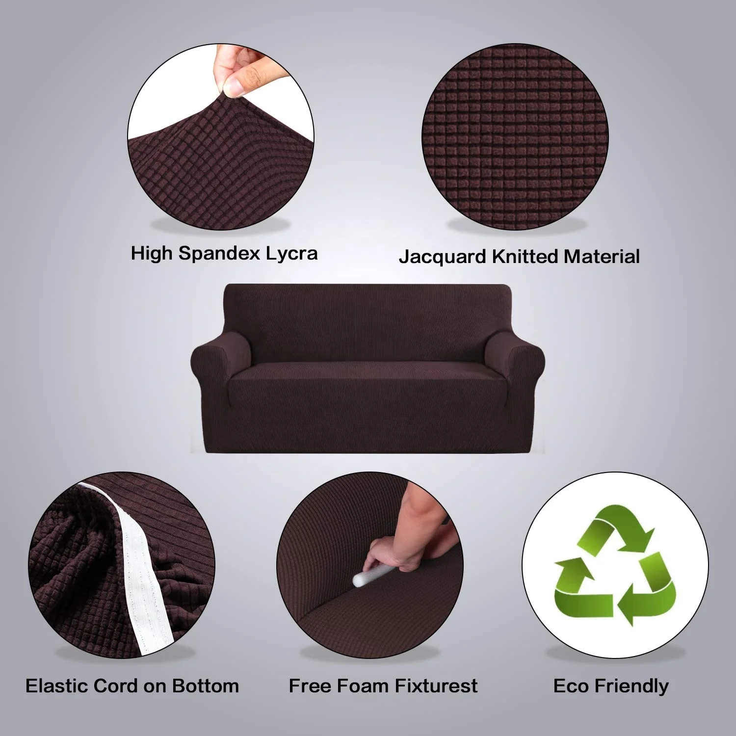 high quality stretchable elastic  home center online flame retardant sofa covers 3-seater