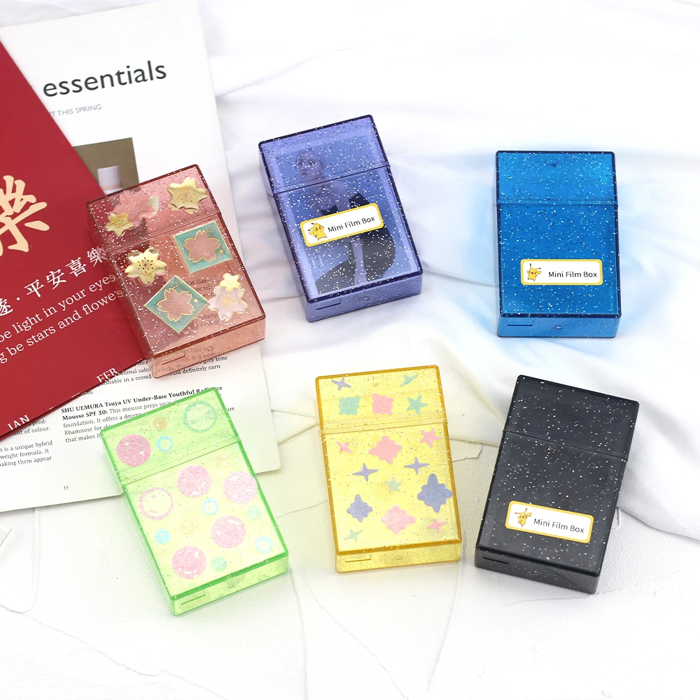 Clear plastic glitter storage box for Photos/Idol card/Playing Card Online wholesale