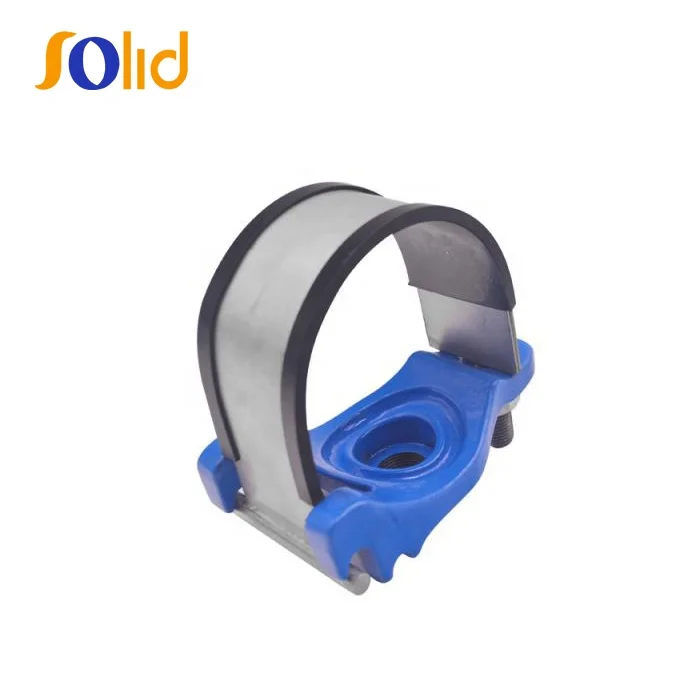 Ductile Iron Tapping Saddle with Ss Band Strapped for Di/Steel Pipe