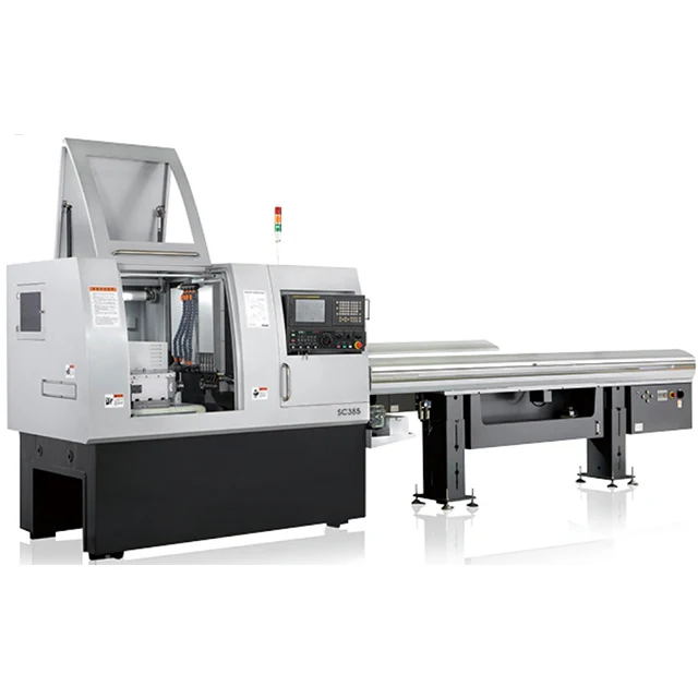 swiss type cnc lathe price China made sliding head lathes with bar feeder high speeding cnc
