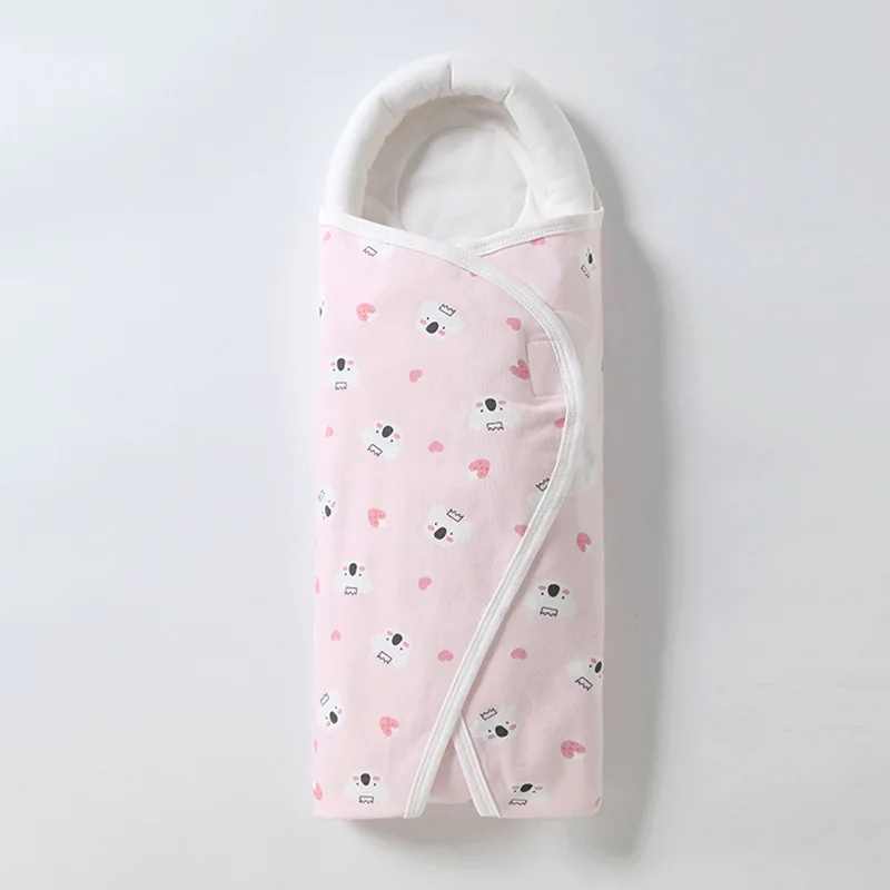 Newborn Baby Sleeping Wrap Swaddle Blanket Soft Warm Print Dot Fabric Cotton Infant Baby Sleeping Bag