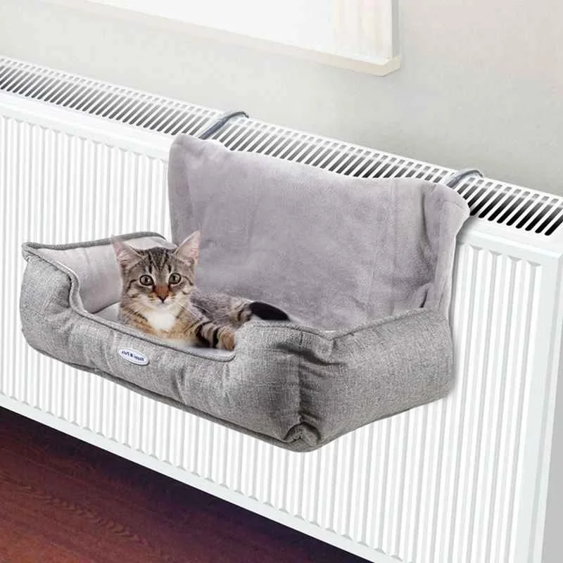 Wholesale Pet Cat Hammock Bed Custom household Cat Hammock with Plush Nap Mat with Wire Bed Frame