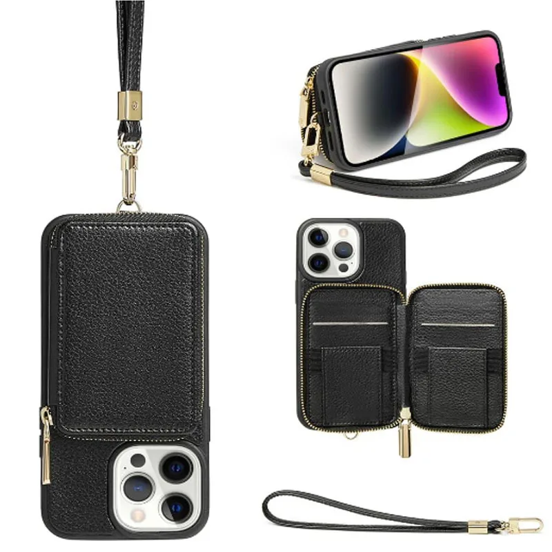 2024 Custom Fit High Quality PU Leather Phone Case for iPhone 8 Plus 14Pro 15 Fully Enveloped Summer Protector Case