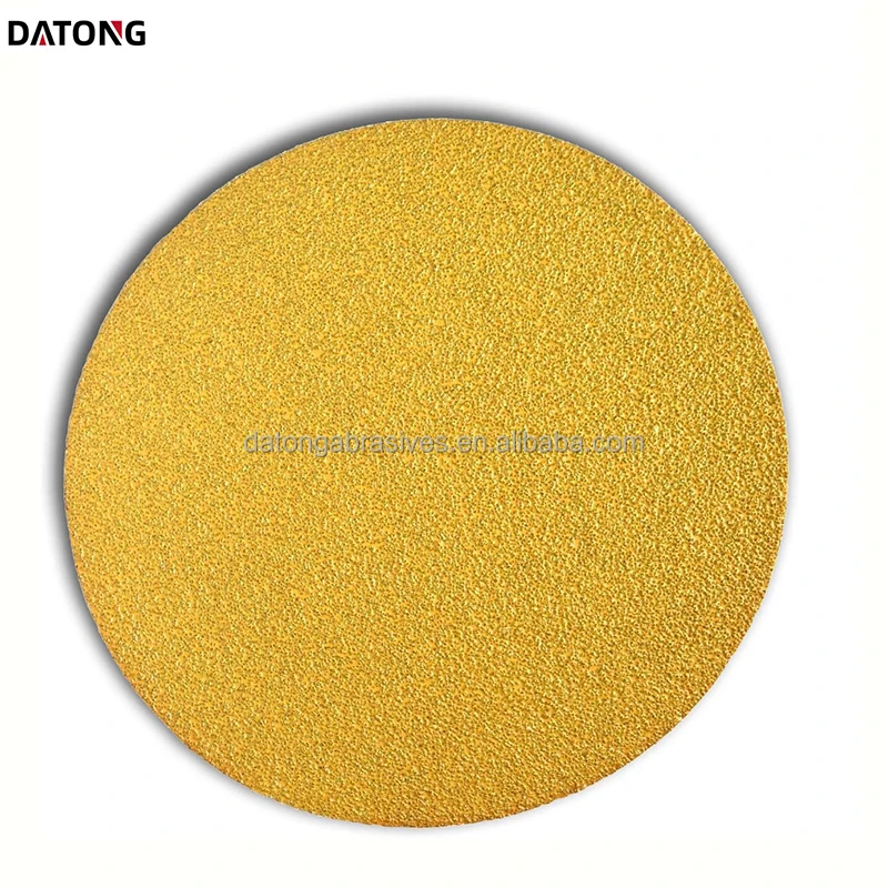  Datong factory High quality abrasives sand paper 5inch 0holes Grit 100 Round Ceramic yellow Sanding Disc For Metal and