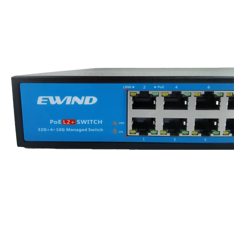 Управляемый Ethernet-коммутатор L2 + 8 * GF SFP-коммутатор гигабитный 24 порта промышленные POE