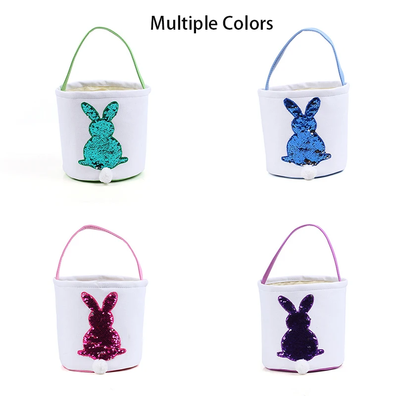 Easter 2022 For New Canvas Bag DIY Lilly Rabbit Ears Decoration Gift Bunny Bag Easter Bucket Of Easter Basket