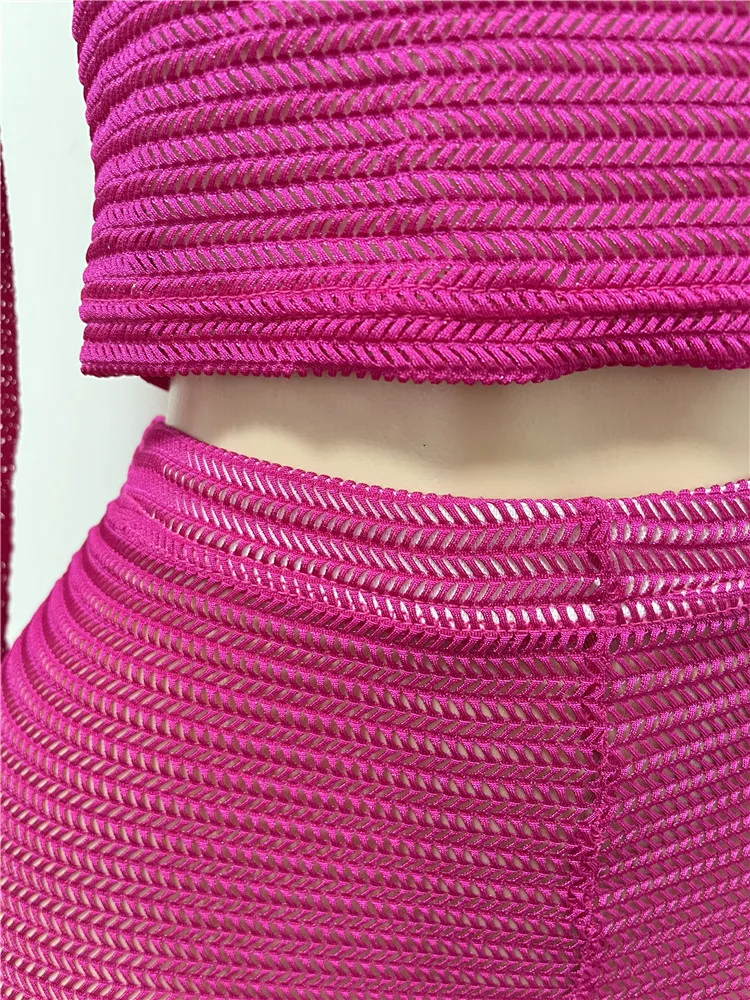 MT157-trendy women clothes see through net 2 piece set women sexy suit for women