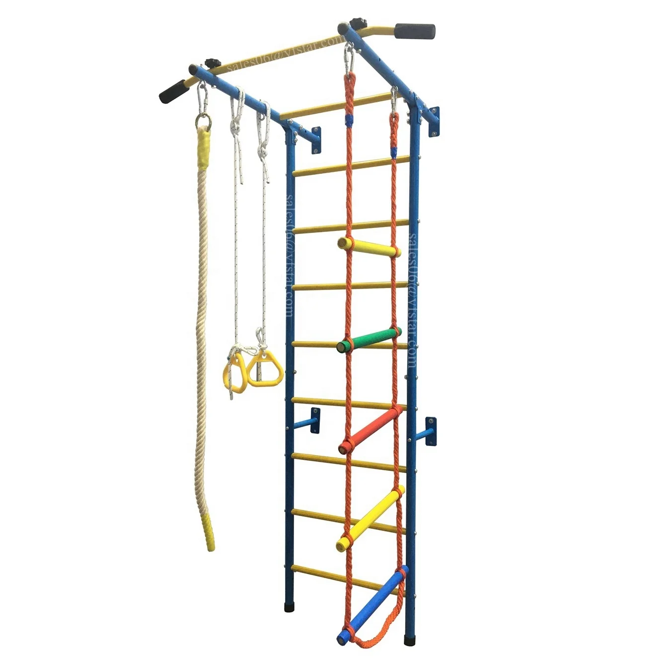 Indoor Climbing Frame Playground Swedish Wall Ladder Monkey Bars Kids Home Gym Equipment Children Gymnastic Bar