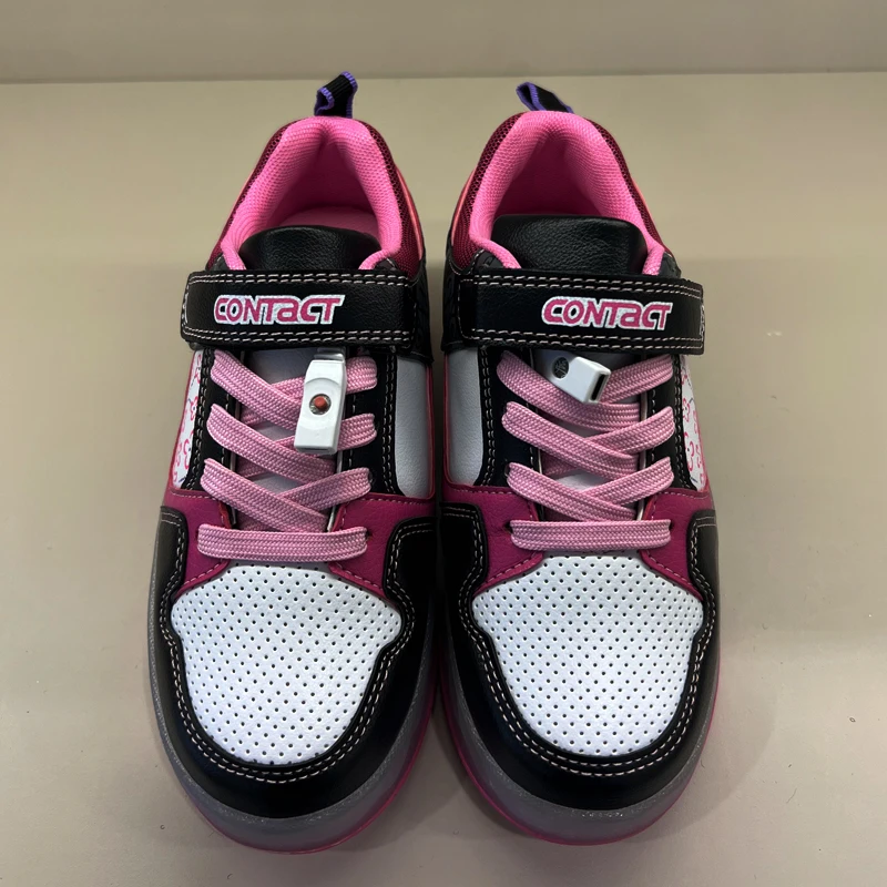 Kids Led Light Up Shoes Kick Roller Skate Shoes With Wheels Boys Girls Glowing Sneakers Usb Charging Boy Fashion Shoes