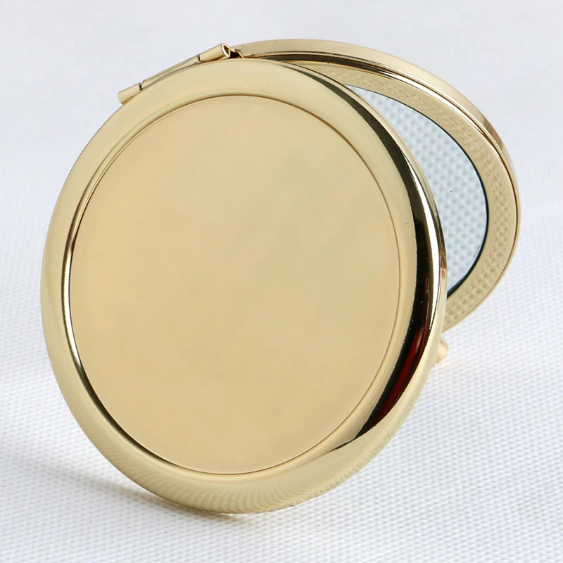 Factory Travel Makeup Mirror Compact Portable for Handbag Purse Pocket Folding Handheld Double Side Round
