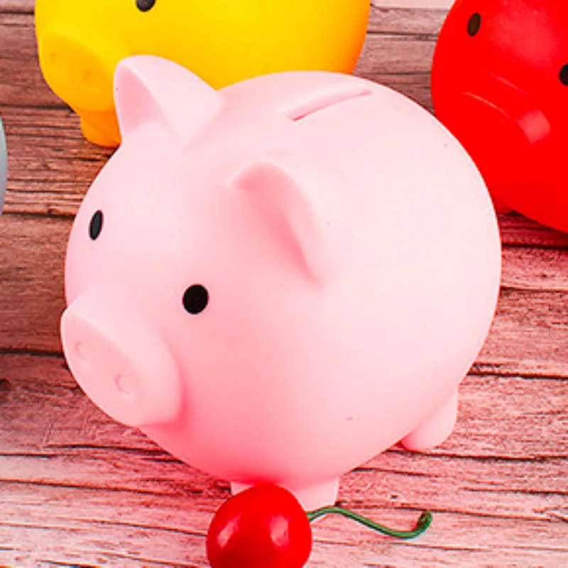 Cute Pig Shaped Money Saving Box Coin Bank Unbreakable Plastic Money Bank For Boys And Girls