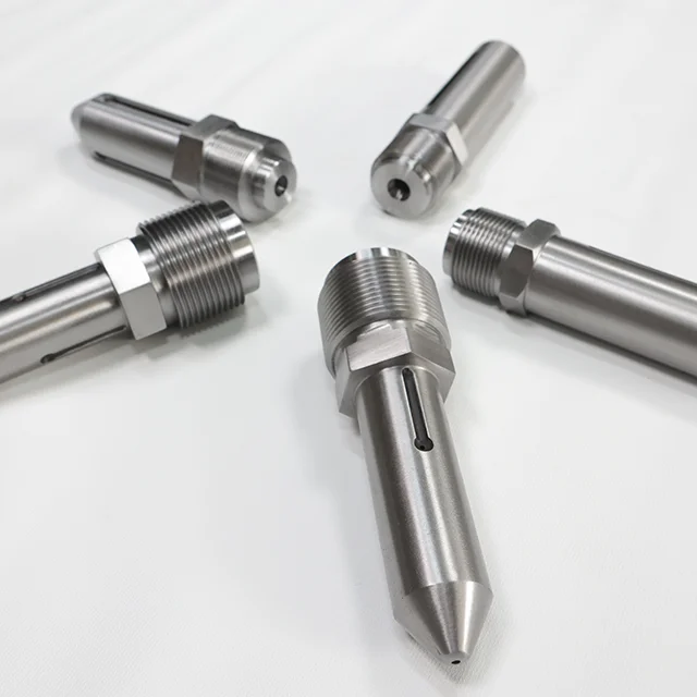 China Hot Sale high quality stainless steel screw barrel Nozzle for machinery engine parts and plastic rubber machinery parts