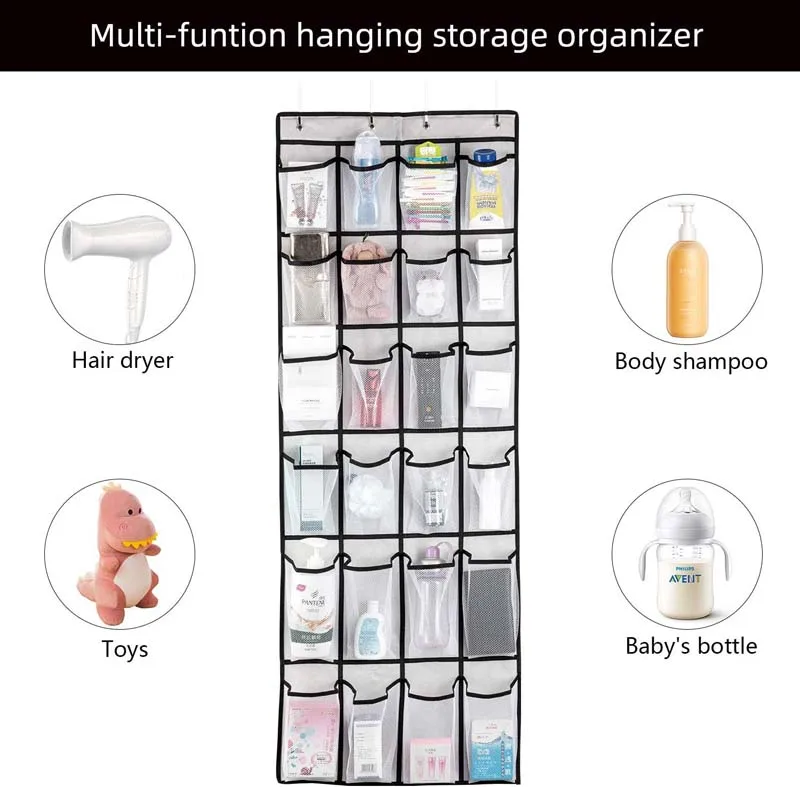 24 Pockets Over the Door Hanging Shoes Organizer Supplier