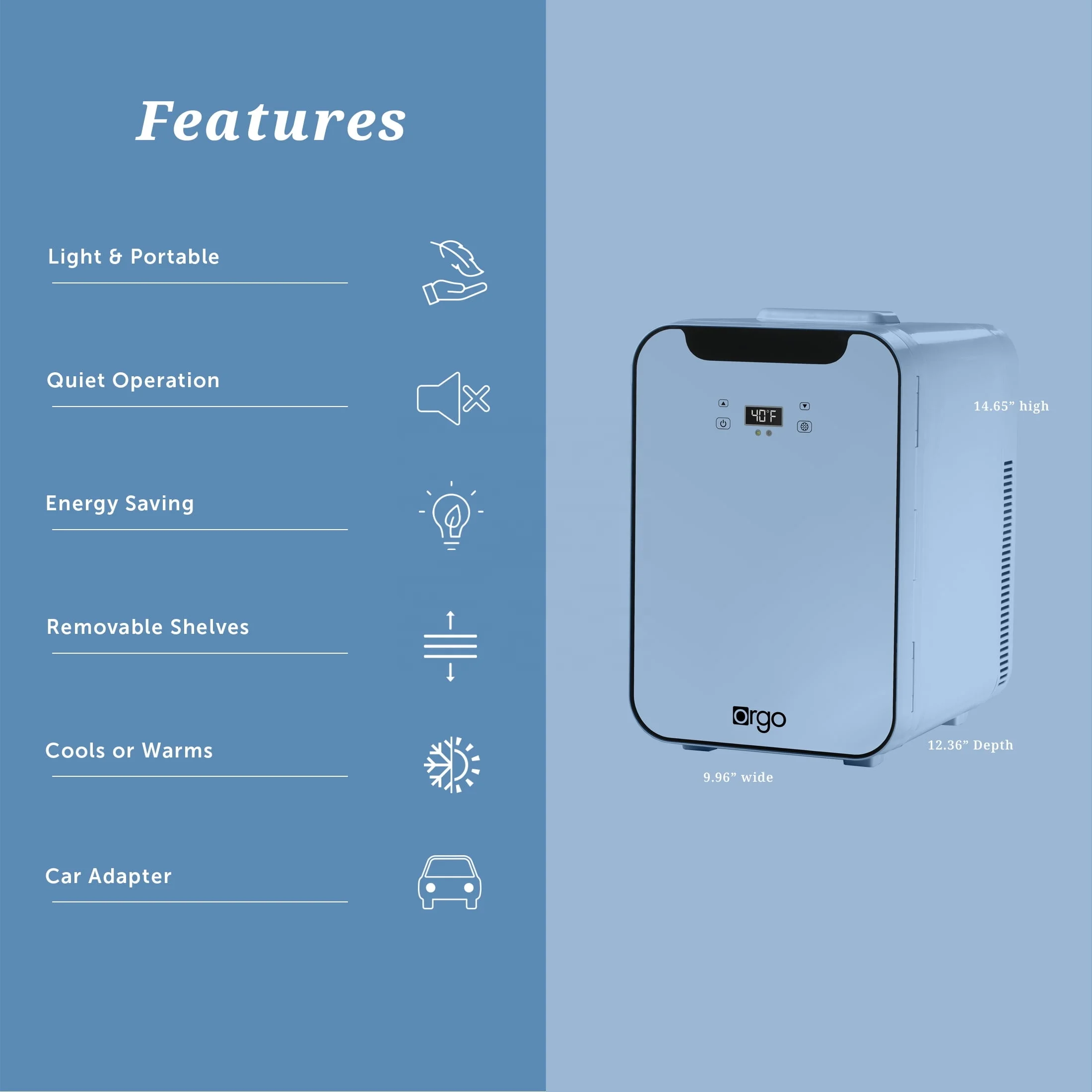 16L Mini refrigerator Portable fridge Compact Personal Fridge Cooler