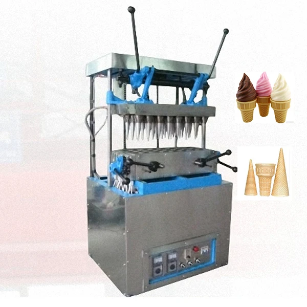 Manual Mini Pizza Sugar Cone Molding Maker Waffle Cone Machine For Ice Cream Cone