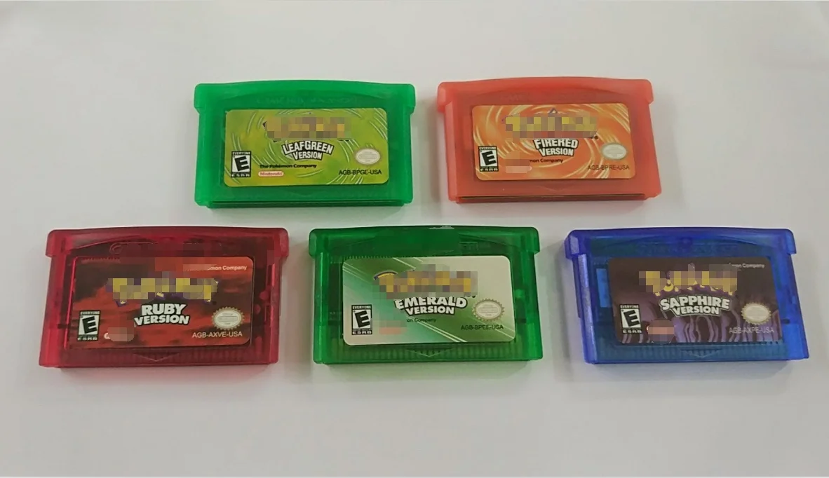 2022 дешевая 5 видов цветов покемо игровой Картридж для GBA SP карты мальчиков игры Бесплатная доставка