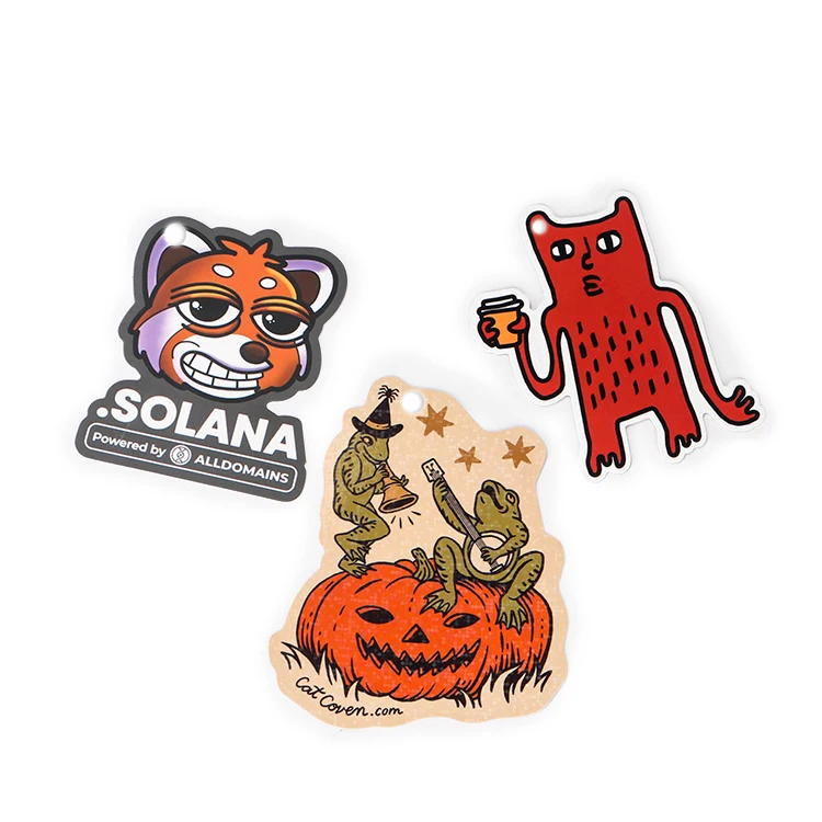 Logo label printing waterproof adhesive business double sided card sticker sheet custom vinyl sticker die cut